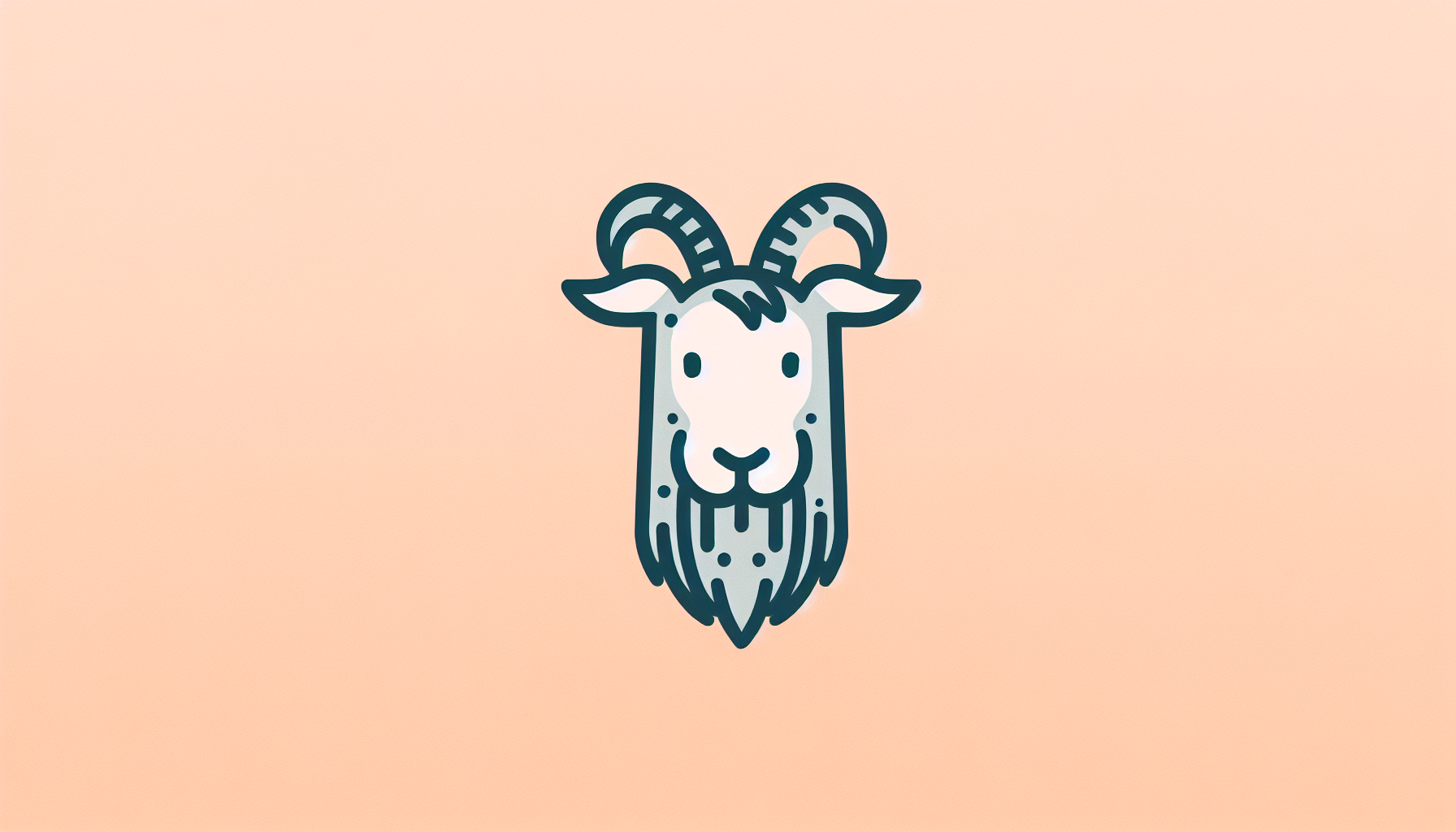 a goat ,logo,cute,less color,