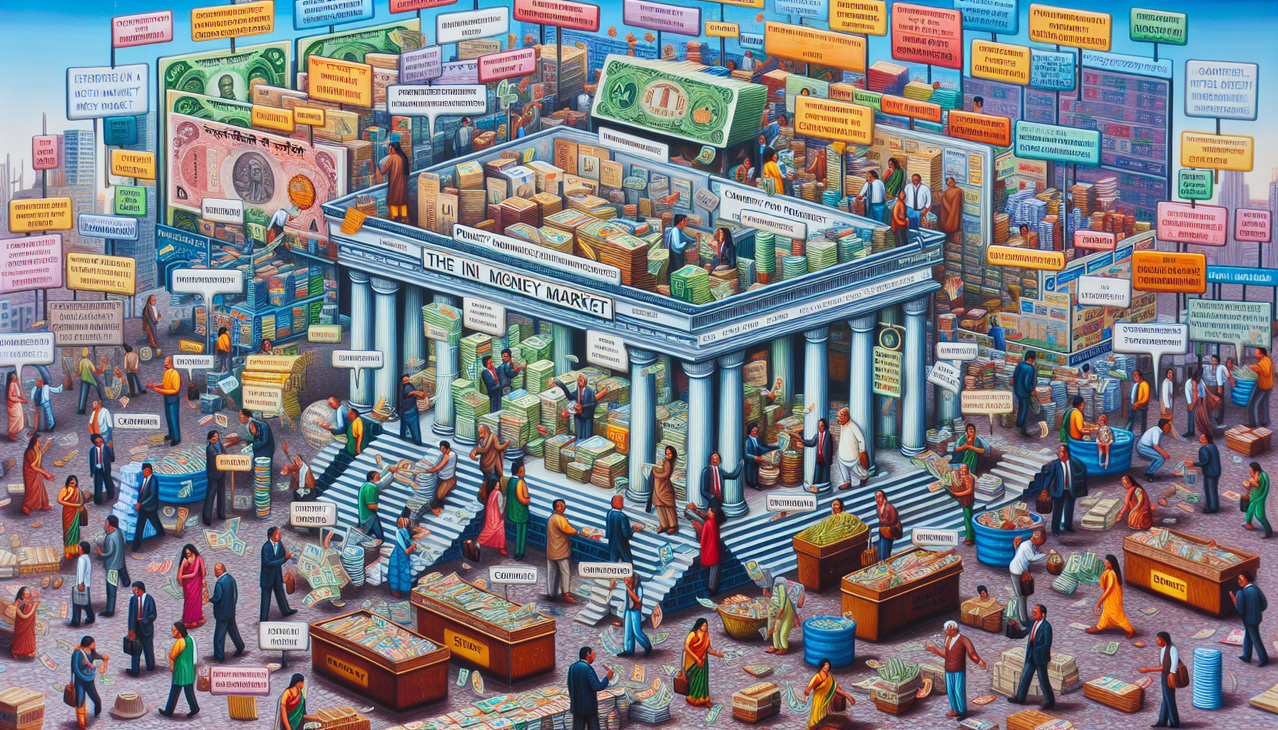 Money market in India; Nature and forms of money Importance of money market-composition; Player in the money market, Money market instruments-Commercial Paper-Certificate of deposit inter bank participation certificate-money market intermediaries-investorsINDIAN FINANCIAL SYSTEM
