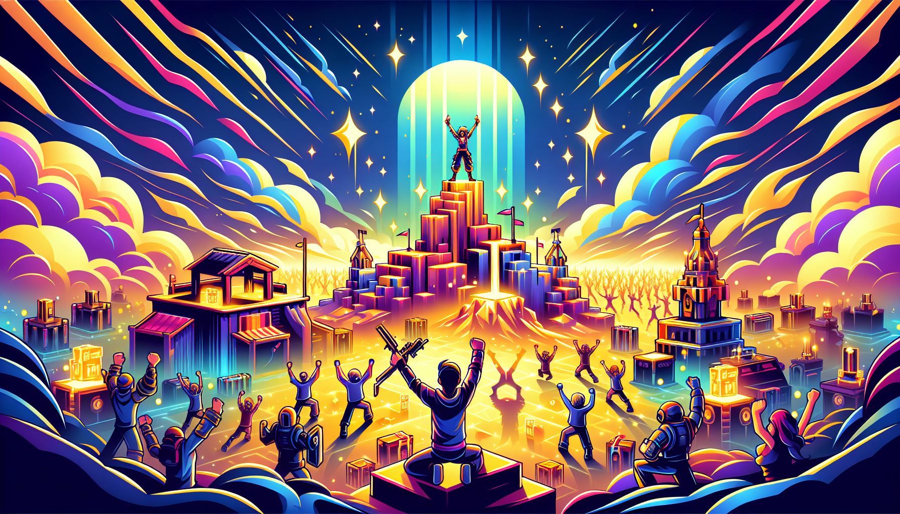 Fortnite victory colorfull